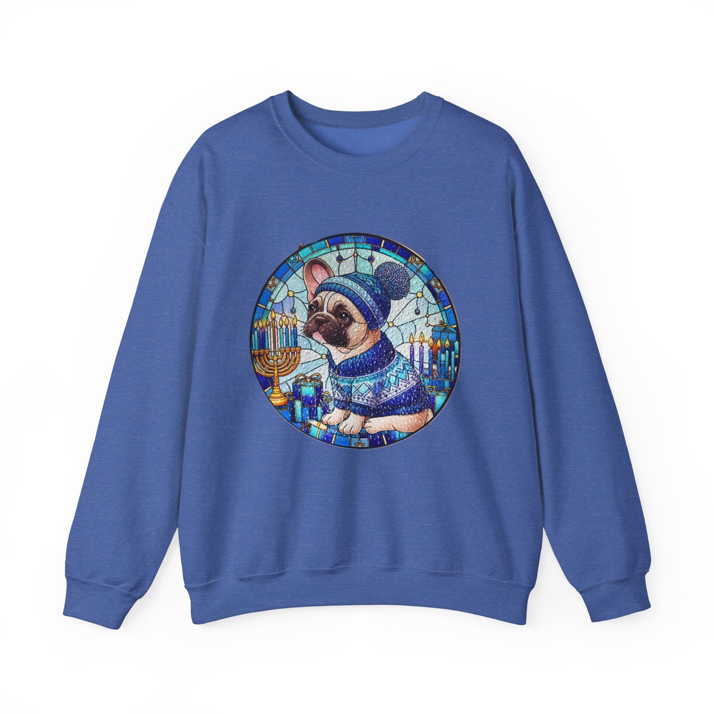 Stained Glass Hanukkah Unisex Heavy Blend™ Crewneck Sweatshirt