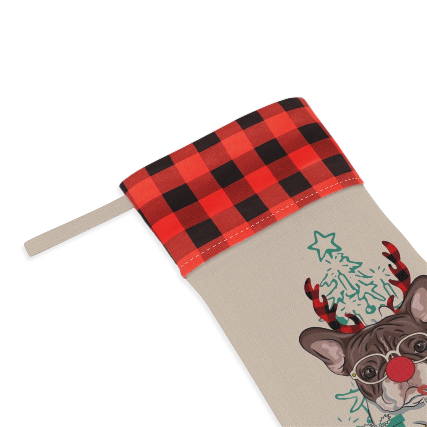 Frenchie Rudolph Stocking