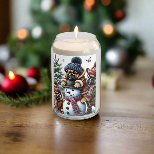 Christmas Frenchie, Scented Candle