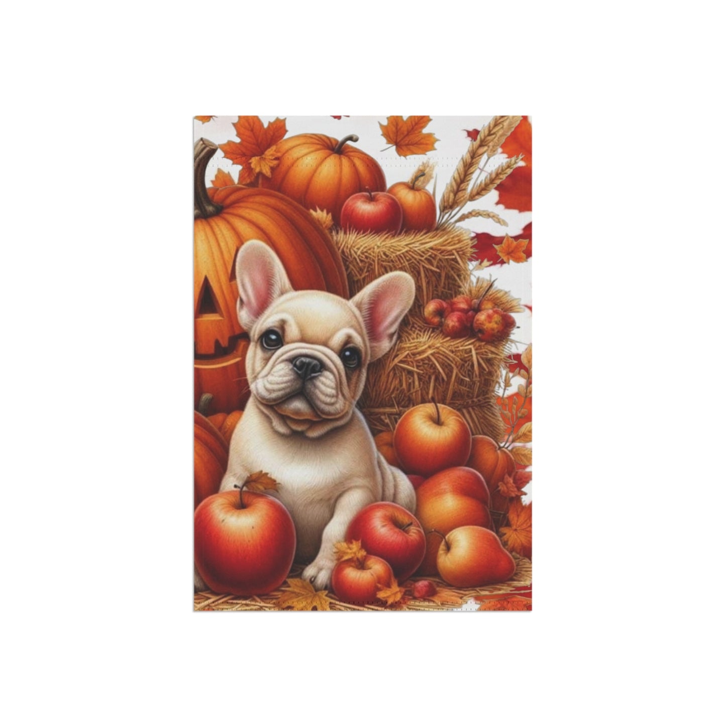 Fall Frenchie Yard Flag