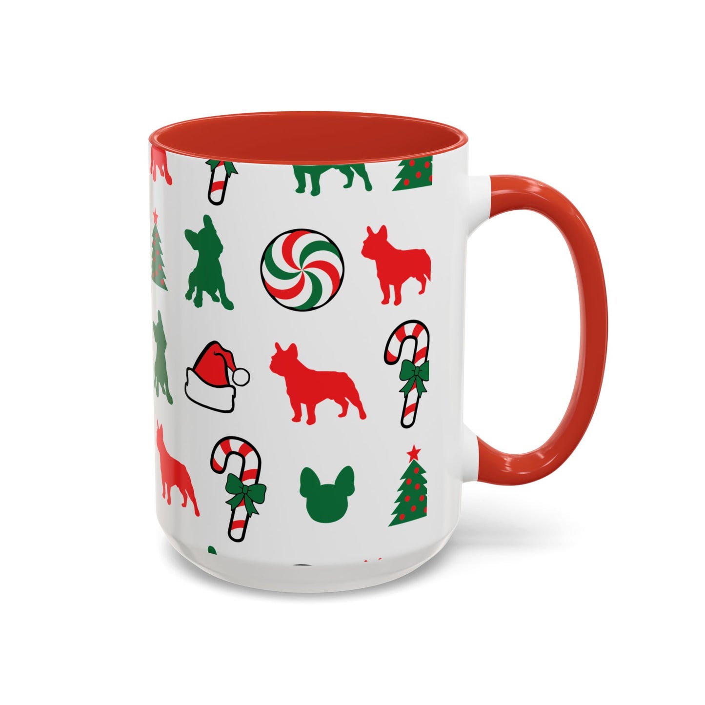 Mug - Frenchie Christmas Accent Coffee Mug (11, 15oz)