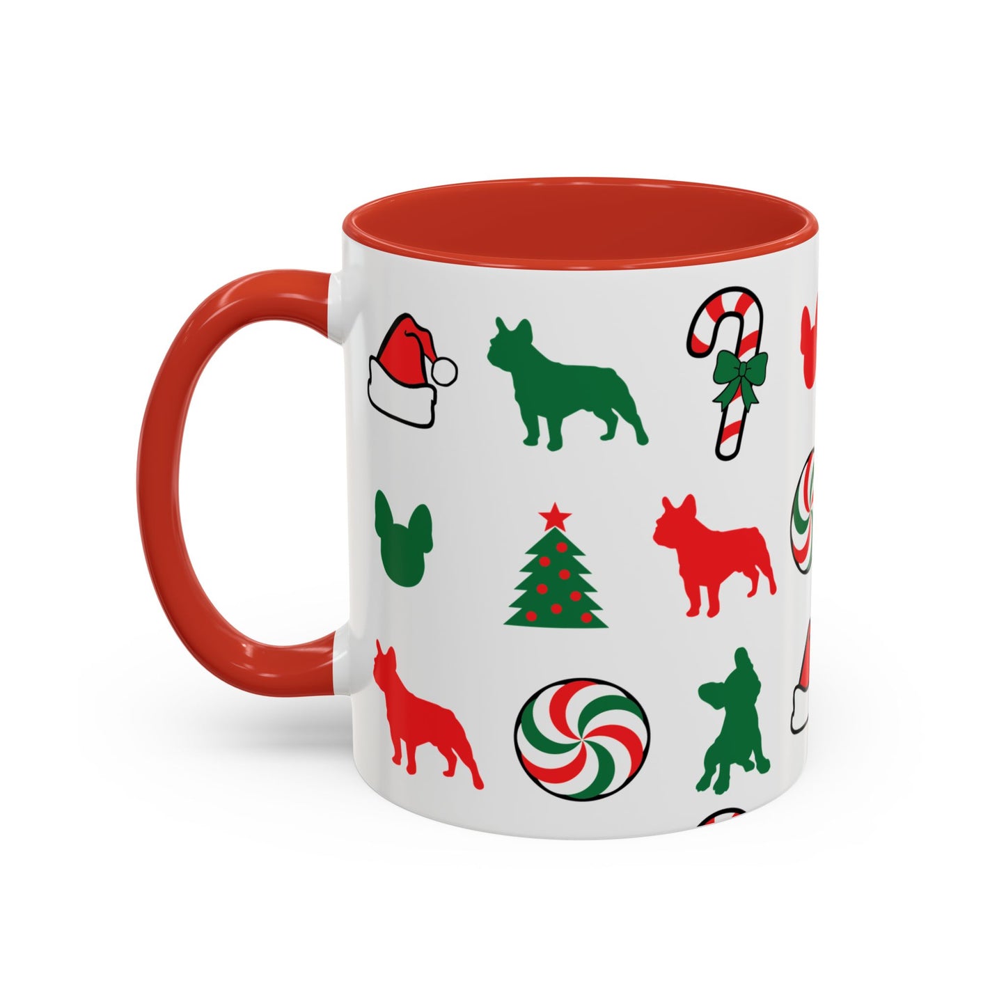 Mug - Frenchie Christmas Accent Coffee Mug (11, 15oz)