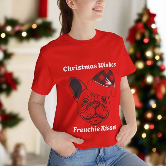 French Bulldog Santa Hat Tee