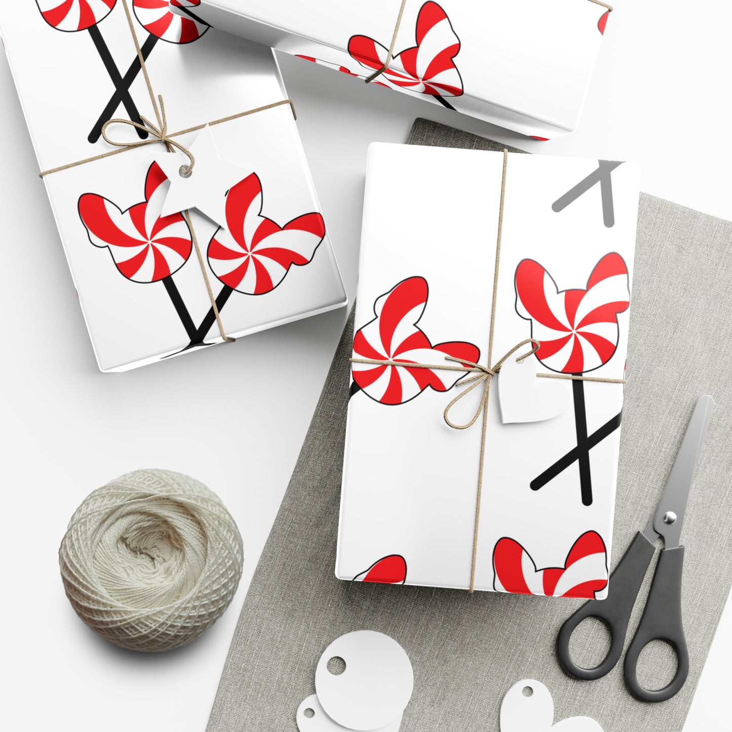 Gift Wrap Papers - French Bulldog Peppermint Lollipop