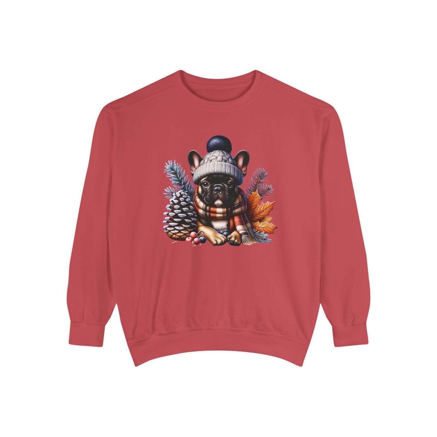 Frenchie Bulldog Sweatshirt - Cute Winter Hat Design