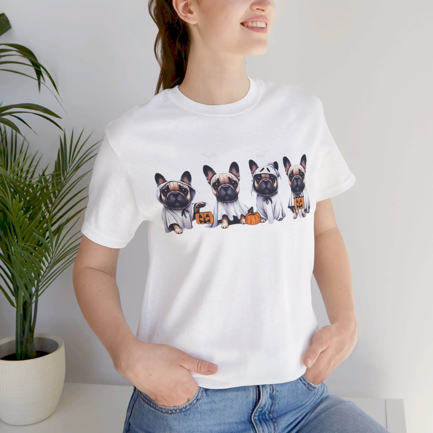 French Boo Dog Halloween Tee