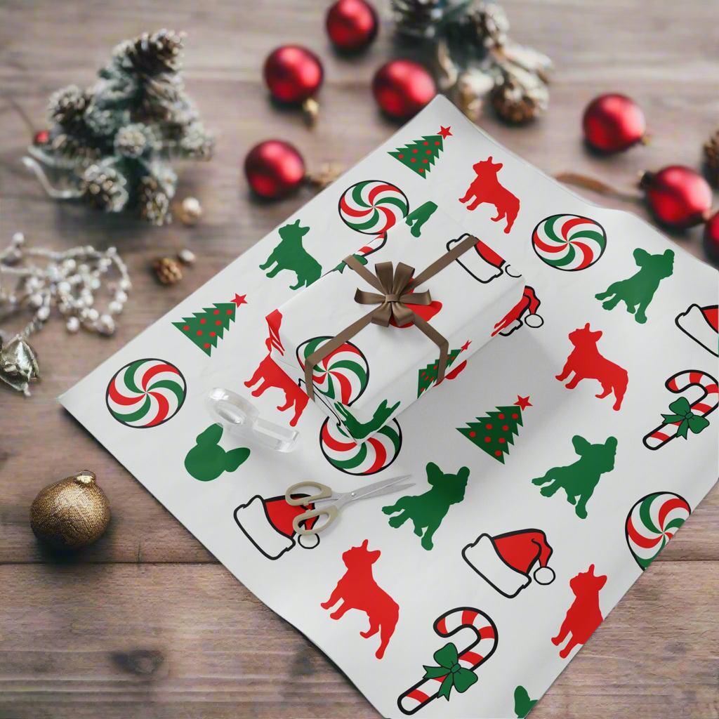 Wrapping Paper - Festive Frenchie