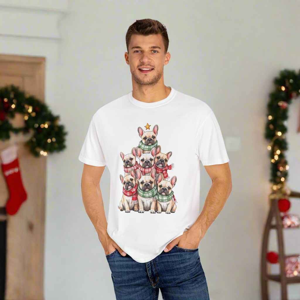 French Bulldog Christmas Tree T-shirt