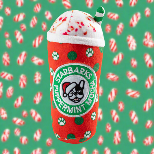 Starbarks Puppermint Mocha - Holiday Dots Christmas Dog Toys