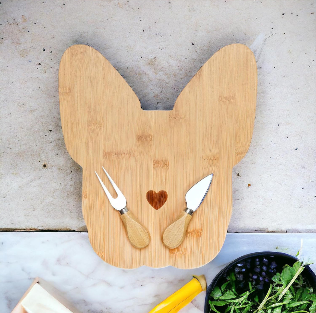 Frenchie 2 Sided Cutting Board