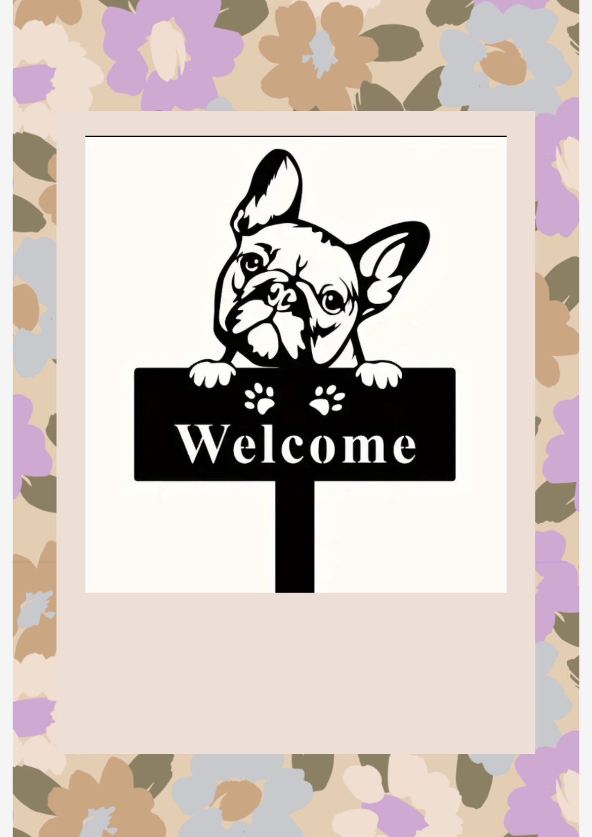 Frenchie Bulldog Welcome Yard Sign