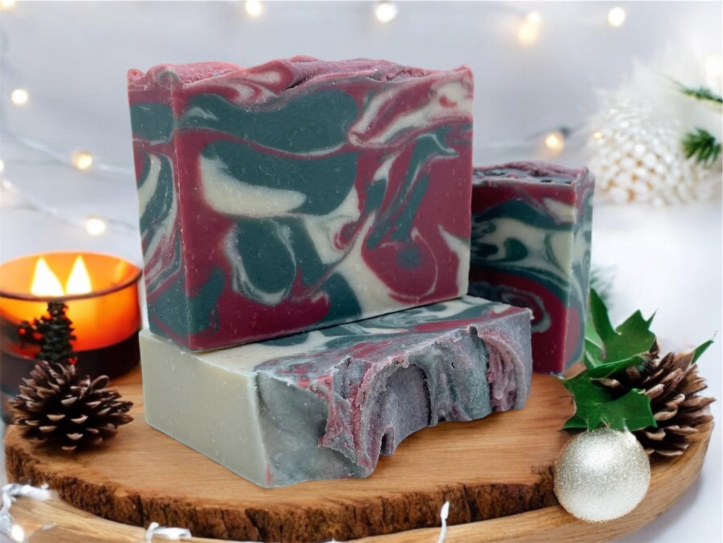 White Christmas Goats Milk Soap: