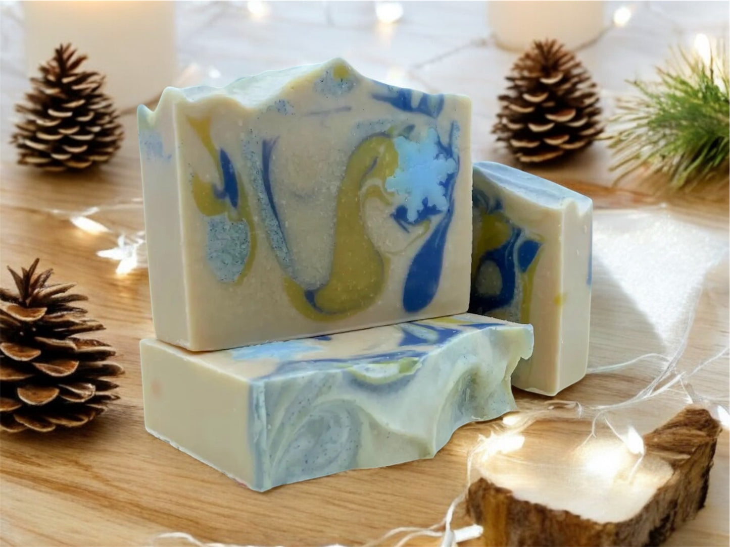 Snowflake and Citrus Goat Milk Soap: