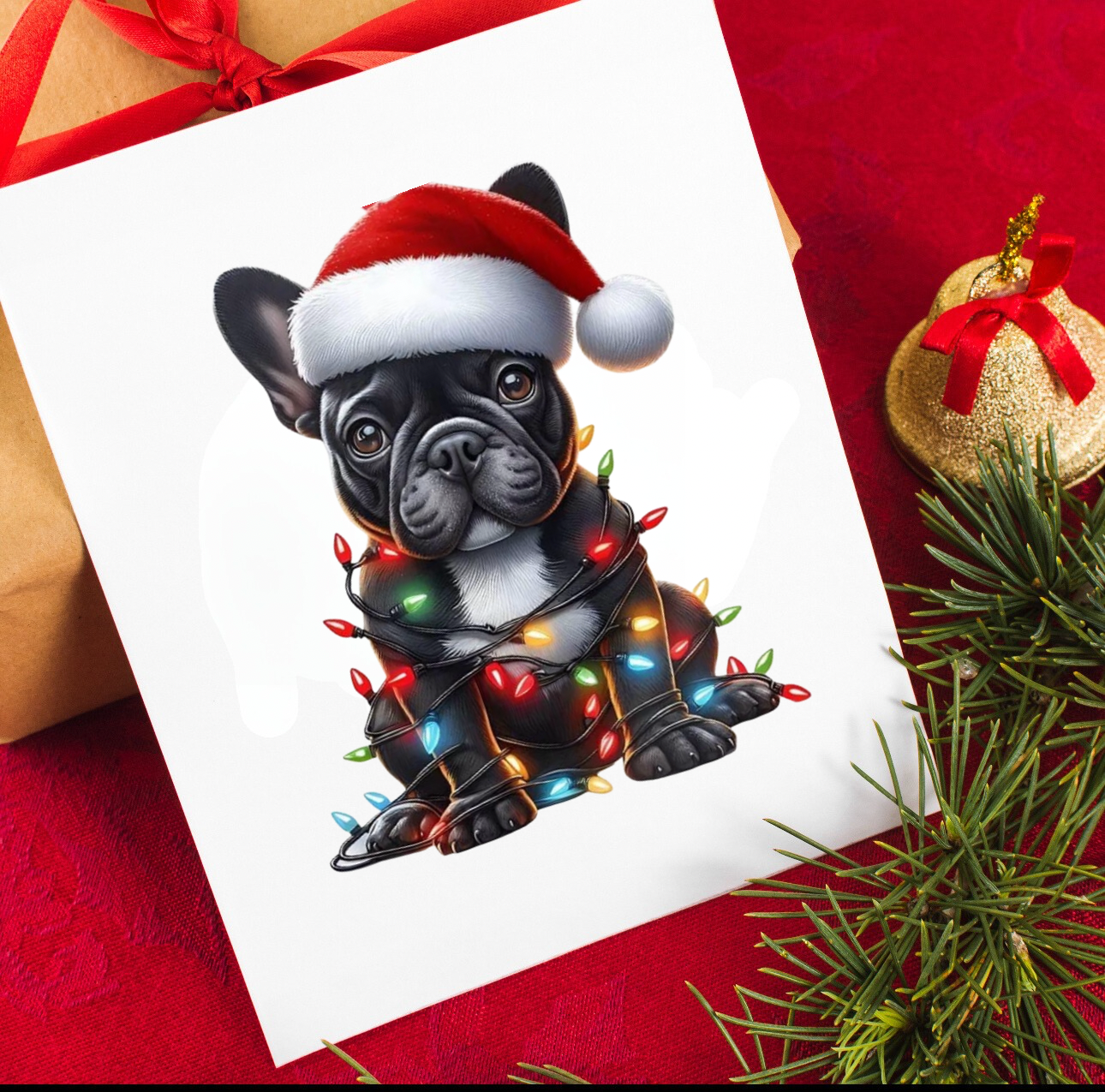 Christmas French Bulldog Greeting Cards (1, 10, 30, and 50pcs)