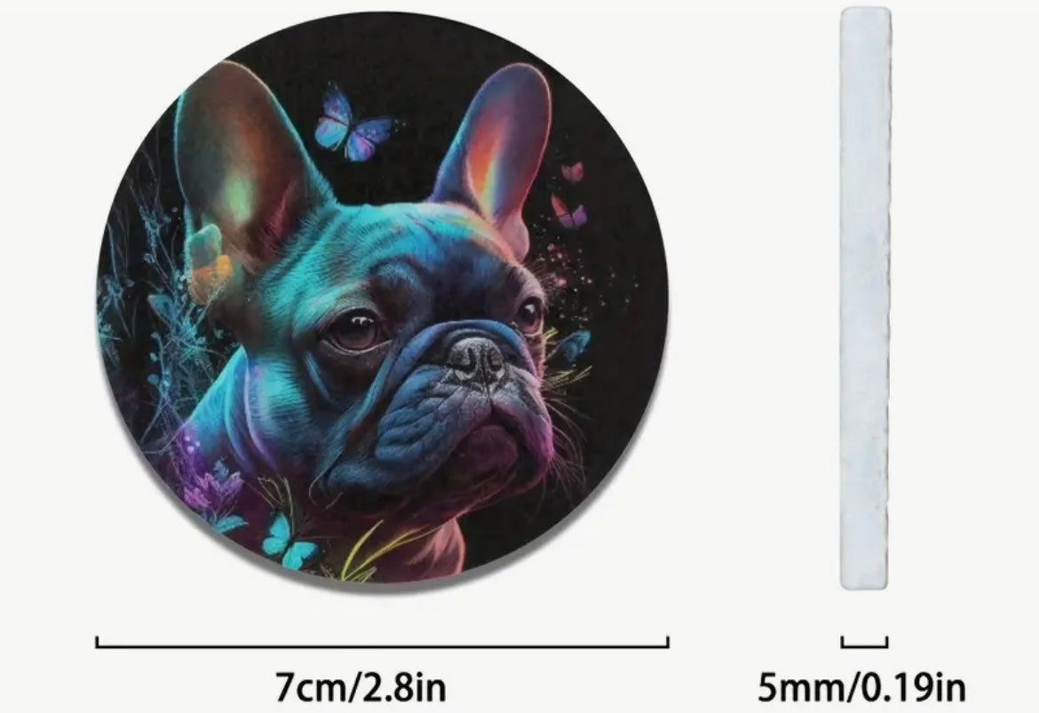 Frenchie Car Coaster