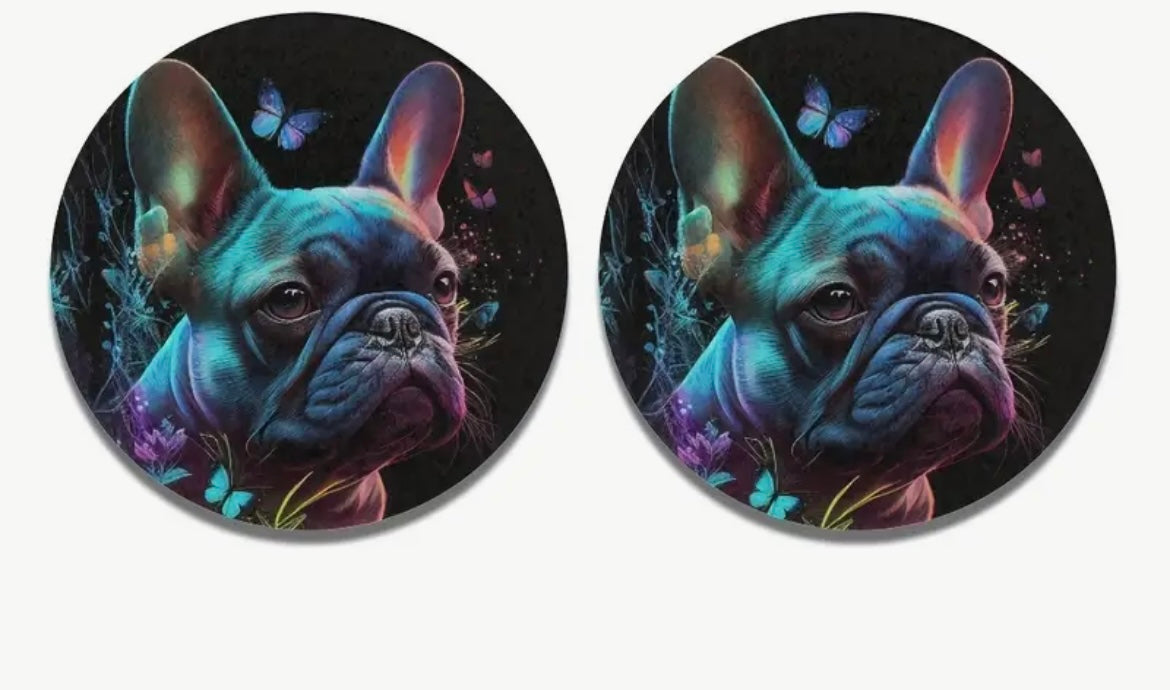 Frenchie Car Coaster