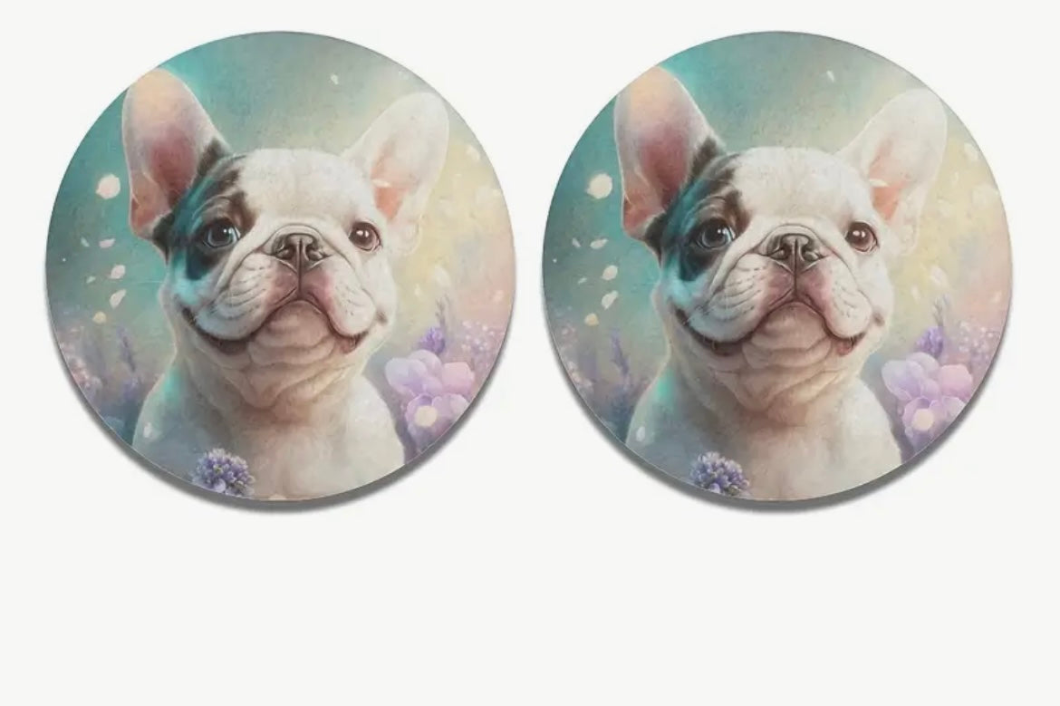 Frenchie Car Coaster