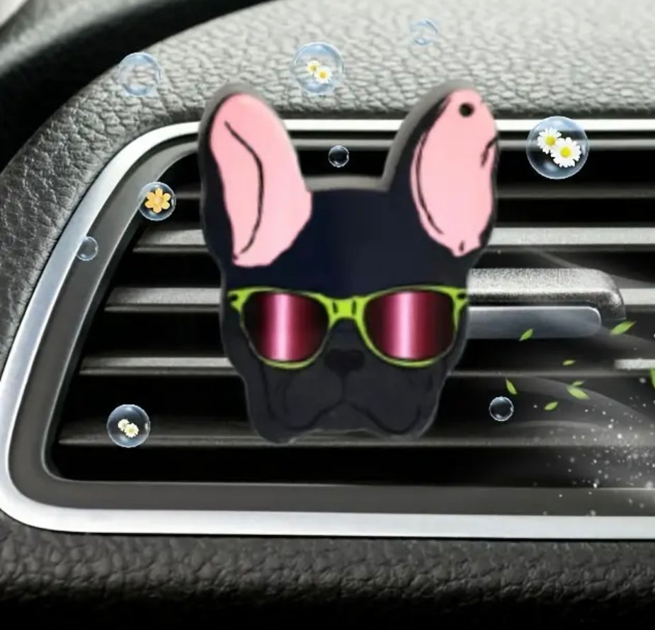 Frenchie Vent Clip Car Freshener