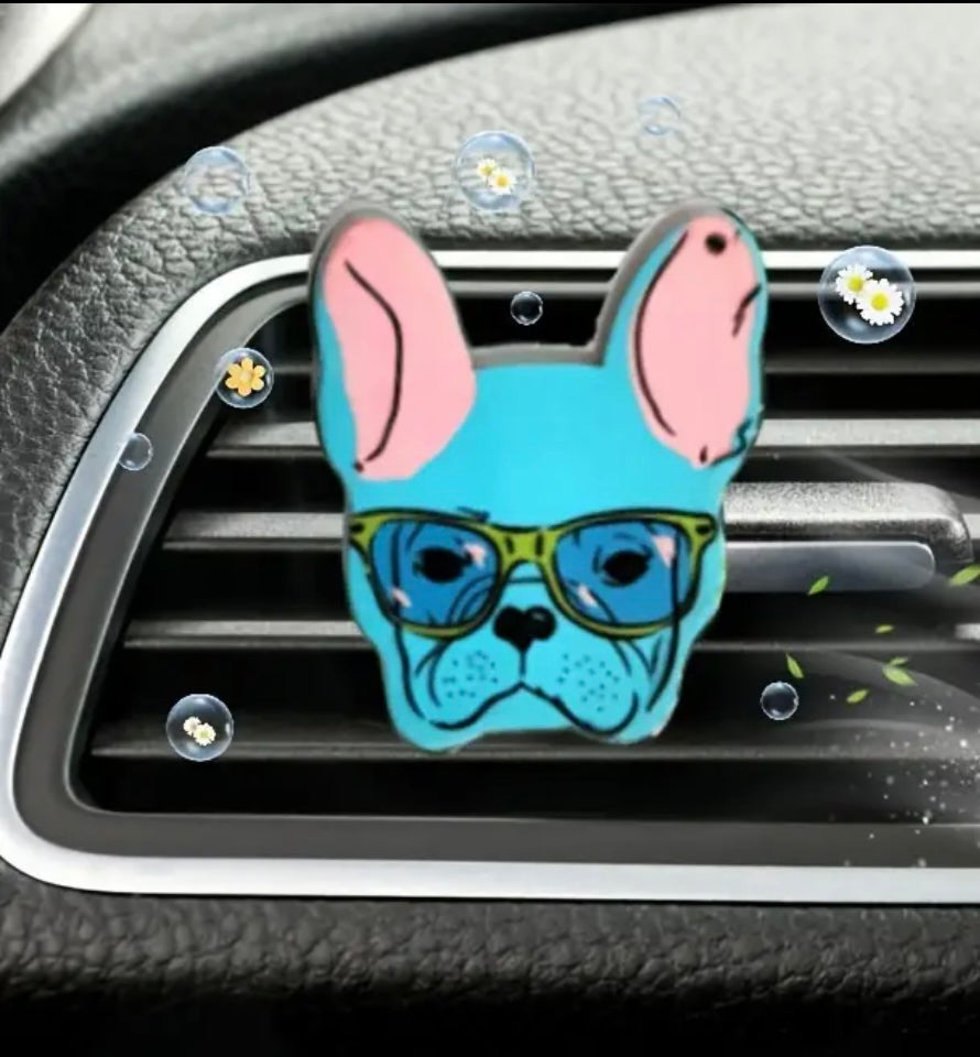 Frenchie Vent Clip Car Freshener